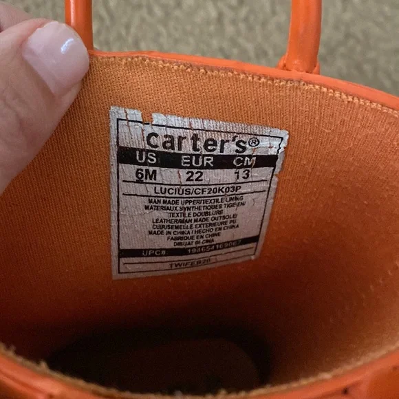 Orange tiger Carter rain boots size 6m - Picture 2 of 4